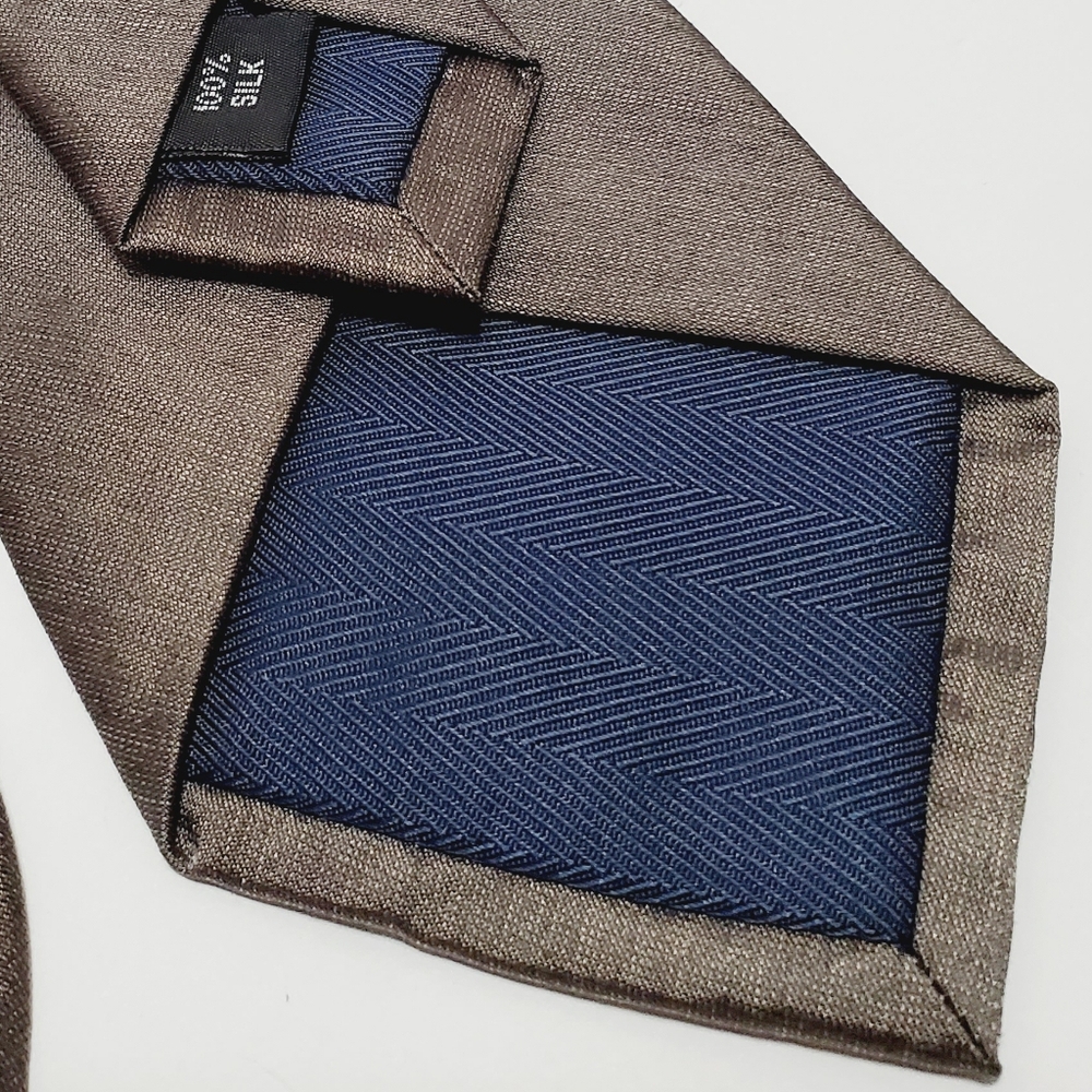 Joseph Abboud Necktie Solid Gray Pattern Men's Si… - image 4